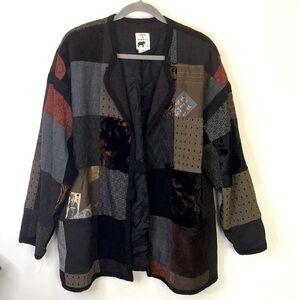 Max & Mabel Beautiful Patchwork Quilt Jacket Gramacore Cottagecore  size 1X